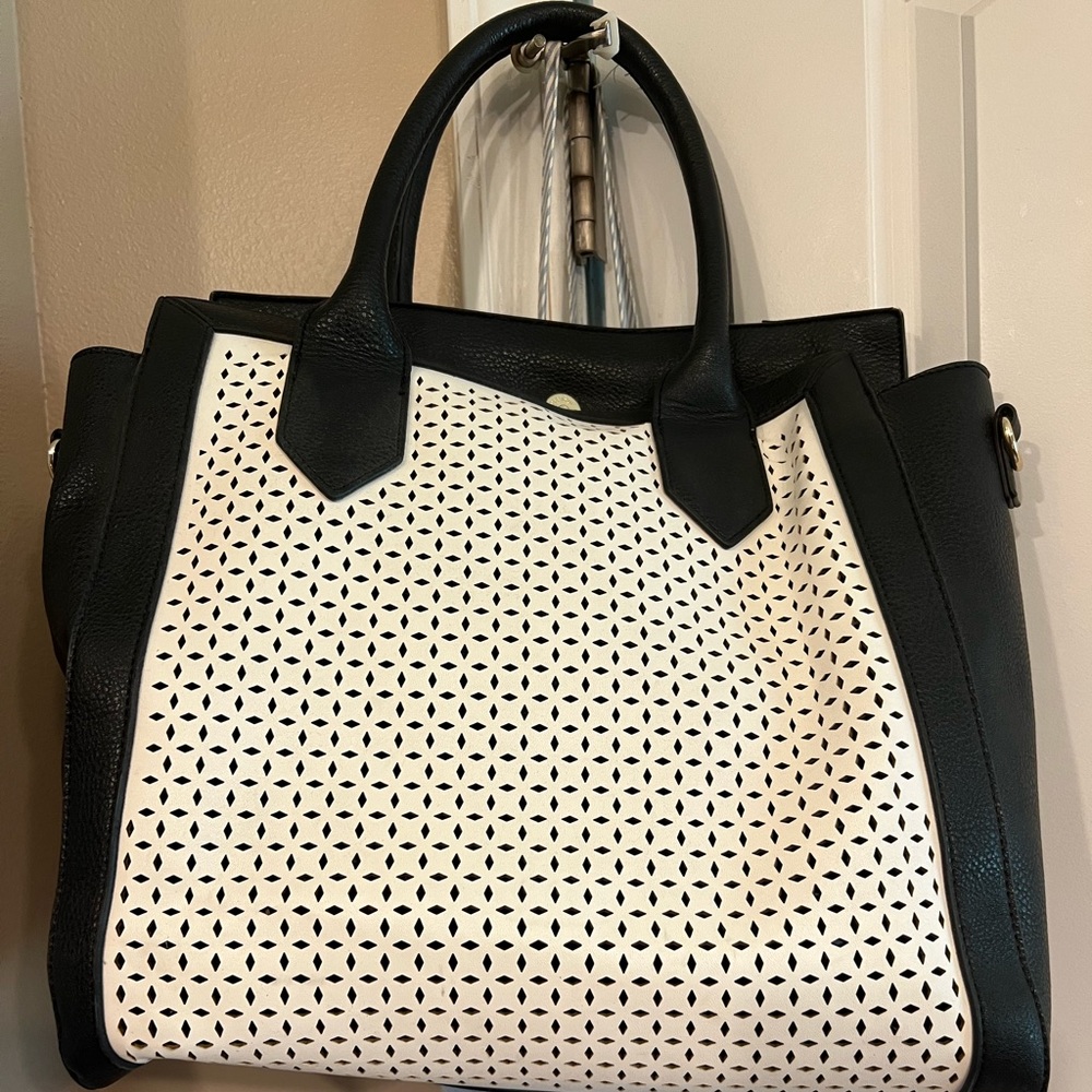 Black and white purse